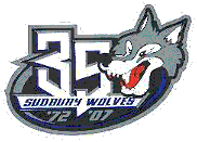 Sudbury Wolves 2007 anniversary logo iron on transfers for clothing